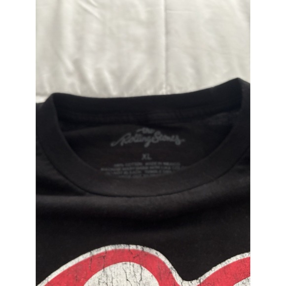 NWOT The Rolling Stones 89 Black T Shirt Lips Tongue Logo Rock Band Mens XL - Picture 5 of 8